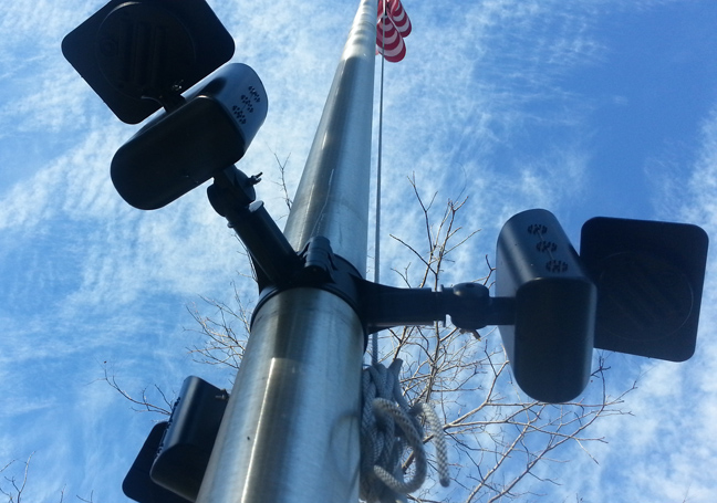 What are some different types of flagpole lights?